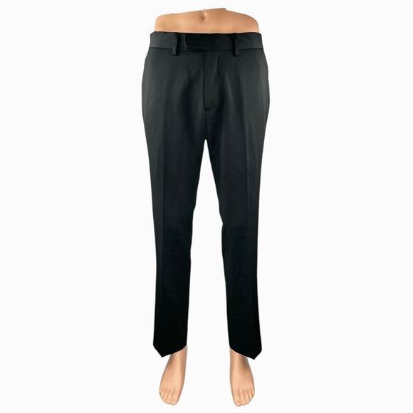 Kenneth Cole Reaction Men's Black High Waist Straight Trousers Dress Pants 32x30 - Picture 1 of 4